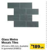 Builders Warehouse Glass Metro Mosaic Tiles-375mm x 305mm Per Pack offer