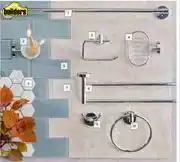 Builders Warehouse Builders Raine Chrome Bathroom Accessories Single Towel Rail 600mm offer