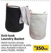 Builders Warehouse Knit Look Laundry Basket-Each offer
