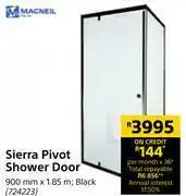 Builders Warehouse Macneil Sierra Pivot Shower Door Black-900mm x 1.85m offer