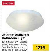 Builders Warehouse Eurolux 230mm Alabaster Bathroom Light offer