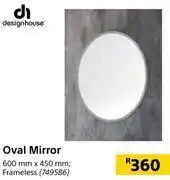 Builders Warehouse Design House Oval Mirror-600mm x 450mm offer