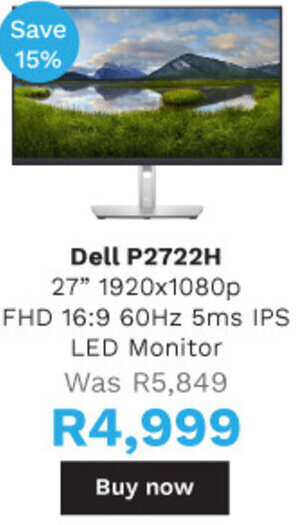First Shop Dell P2722H 27" 1920x1080 offer