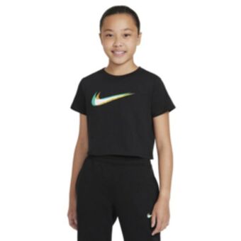 Sportscene Nike girls nsw black cropped top offer