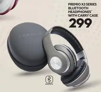 Ackermans Premio x3 series bluetooth headphones* with carry case offer