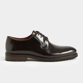 Fabiani Collezione gloss leather derby shoes offer