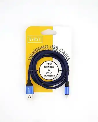 Birst nylon lightning braided charging + sync cable 1m 2amp
