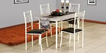 Russells Candice 5 piece dinette, black & beige offer