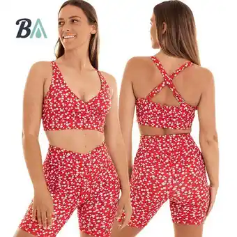 Ladies vital sports activewear set in cherry blossom