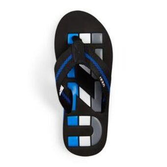 Black branded flip flop
