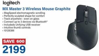 Incredible Connection Logitech MX Master 3 Wireless Mouse Graphite offer