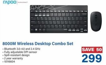 Incredible Connection Rapoo 8000M Wireless Desktop Combo Set offer