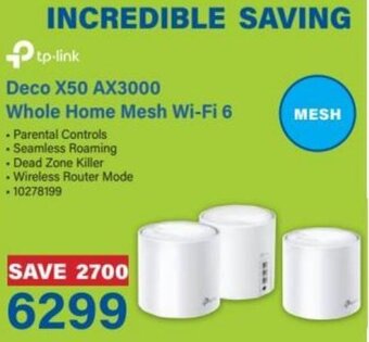 Incredible Connection Tp-Link Deco X50 AX3000 Whole Home Mesh Wi-Fi 6 offer