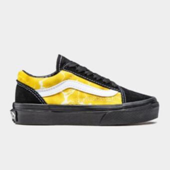 Sportscene Vans kid's glow old skool black/yellow sneaker offer