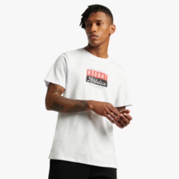 Redbat athletics men's white tshirt offer at Sportscene