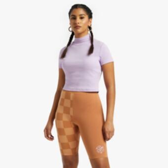 Sportscene Vans women's brown cycling shorts offer