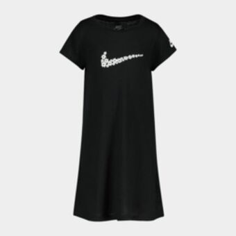 Sportscene Nike girls kids nsw daisy black t-shirt dress offer