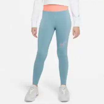 Sportscene Nike girls nsw air essentials blue leggings offer