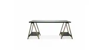 Russells Tess trestle table two tone black offer