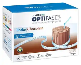 Optifast milk shake chocolate 4 (18 x 53g) au