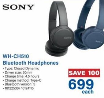 Incredible Connection Sony WH-CH510 Bluetooth Headphones offer