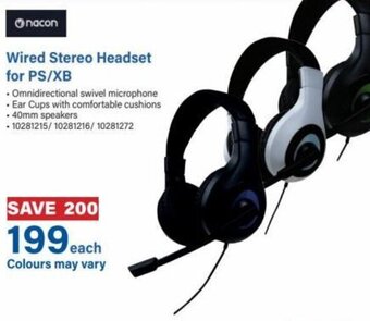 Nacon Wired Stereo Headset for PS / XB