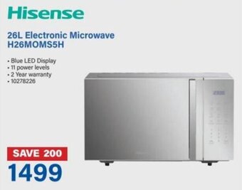 Incredible Connection Hisense 26L Electronic Microwave H26MOMS5H offer