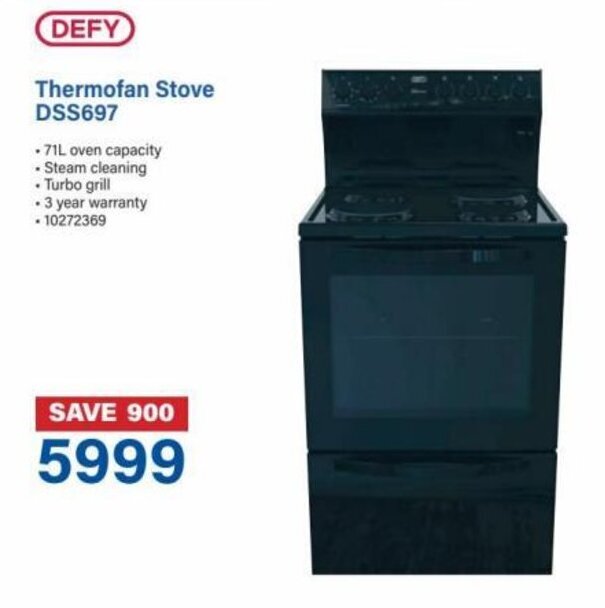 Defy Thermofan Stove DSS697 offer at Incredible Connection
