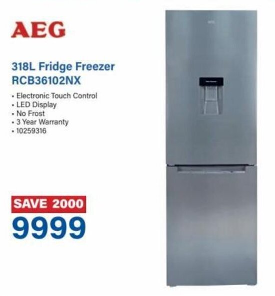 AEG 318L Fridge Freezer RCB36102NX offer at Incredible Connection