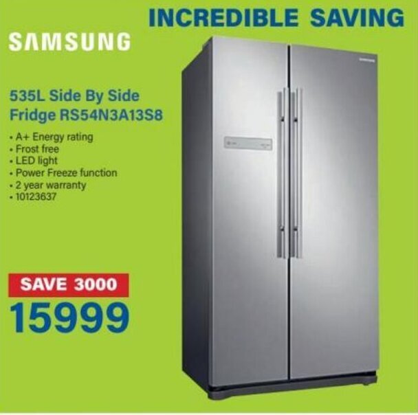 Samsung 535L Side by Side Fridge RS54N3A13S8 offer at Incredible Connection