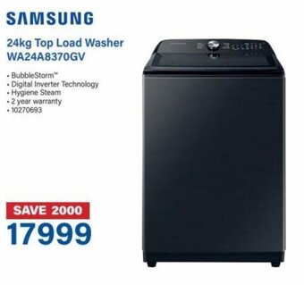 Incredible Connection Samsung 24kg Top Load Washer WA24A8370GV offer