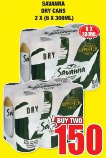 Savanna Dry cans 2 x (6 x 300ml)