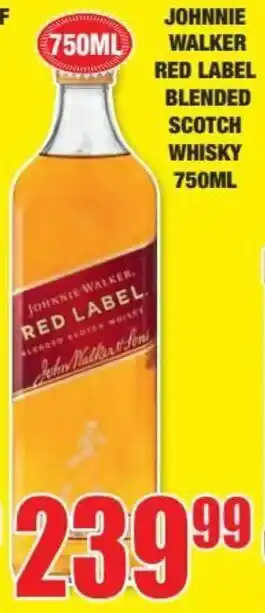 Boxer Johnnie Walker Red Label Blended Scotch Whisky 750ml offer