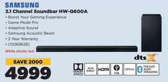 HiFi Corp Samsung 3.1 Channel Soundbar HW-Q600A offer