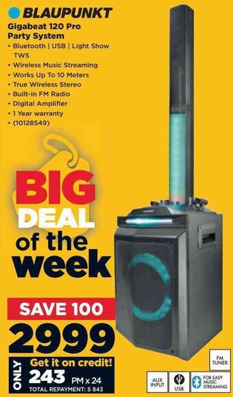 HiFi Corp BLAUPUNKT Gigabeat 120 Pro Party System offer