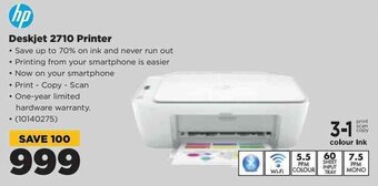 HiFi Corp hp Deskjet 2710 Printer offer