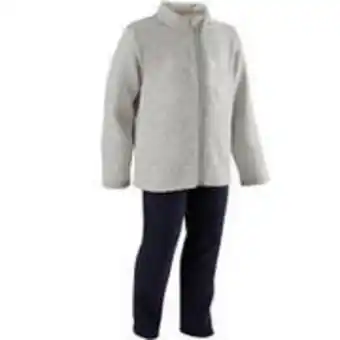 Decathlon Baby gym tracksuit warmy zip 100 - grey offer