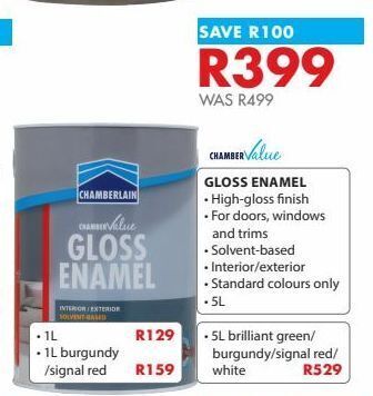 Chamberlain Paint offer