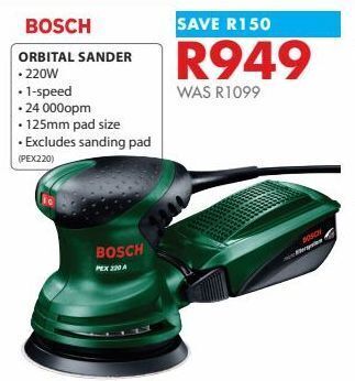 Chamberlain Orbital sander bosch offer