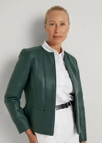 Woolworths Leather zip front jacket offer