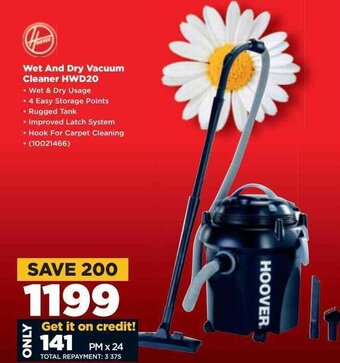 HiFi Corp Hoover Wet and Dry Vacuum Cleaner HWD20 offer