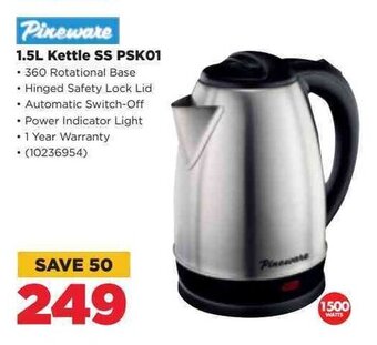 HiFi Corp Pineware 1.5L Kettle SS PSK01 offer
