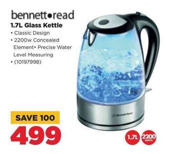 HiFi Corp bennett read 1.7L Glass Kettle offer