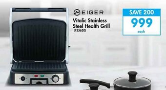 Makro EIGER Vitalic Stainless Steel Health Grill offer