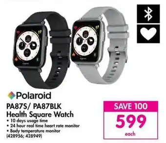 Makro Polaroid PA87S / PA87BLK Health Square Watch offer