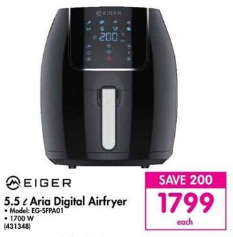 Makro EIGER 5.5L Aria Digital Airfryer offer