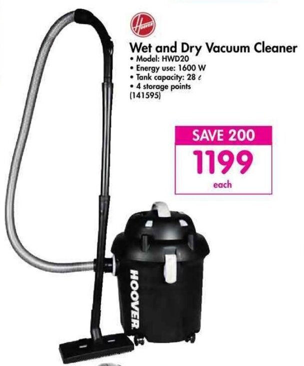 HOOVER Wet and Dry Vacuum Cleaner offer at Makro