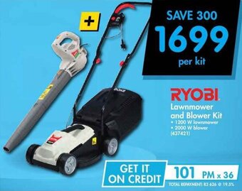 Makro RYOBI Lawnmower and Blower Kit offer