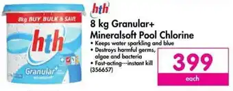 Makro hth 8kg Granular+ Mineralsoft Pool Chlorine offer