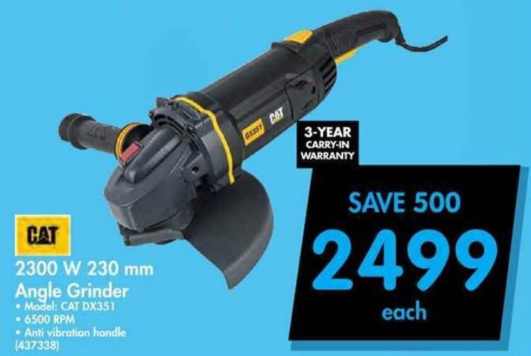 CAT 2300W 230mm Angle Grinder offer at Makro